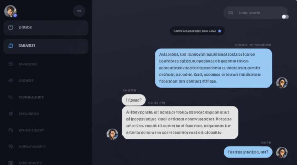 AI chatbot interface showing intelligent conversations